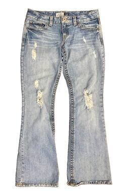 Aéropostale Women's Hailey Skinny Flare Denim Jeans Size 5/6 Distressed